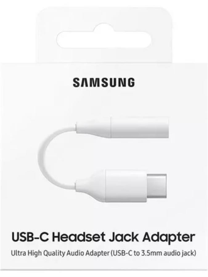 Adaptador UsbC a Auxiliar 3.5mm Blanco Samsung
