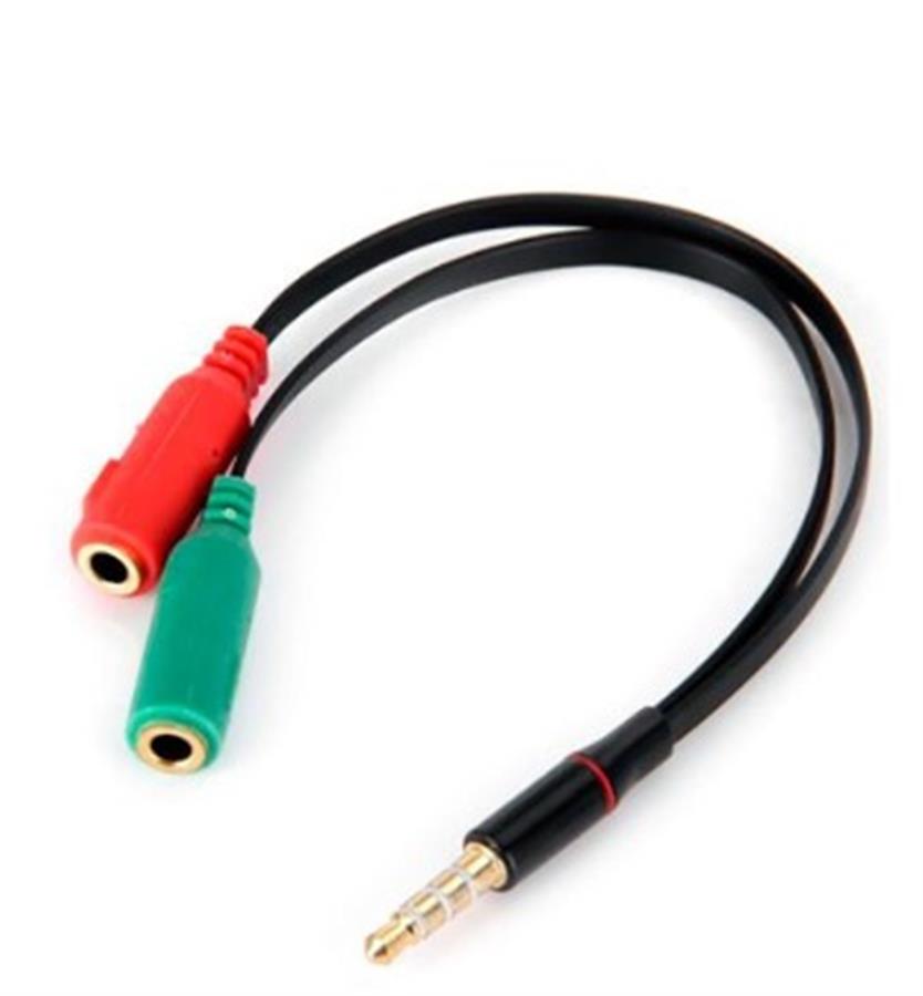 Adaptador Audio Auxiliar 3.5mm M a 2 3.5mm H
