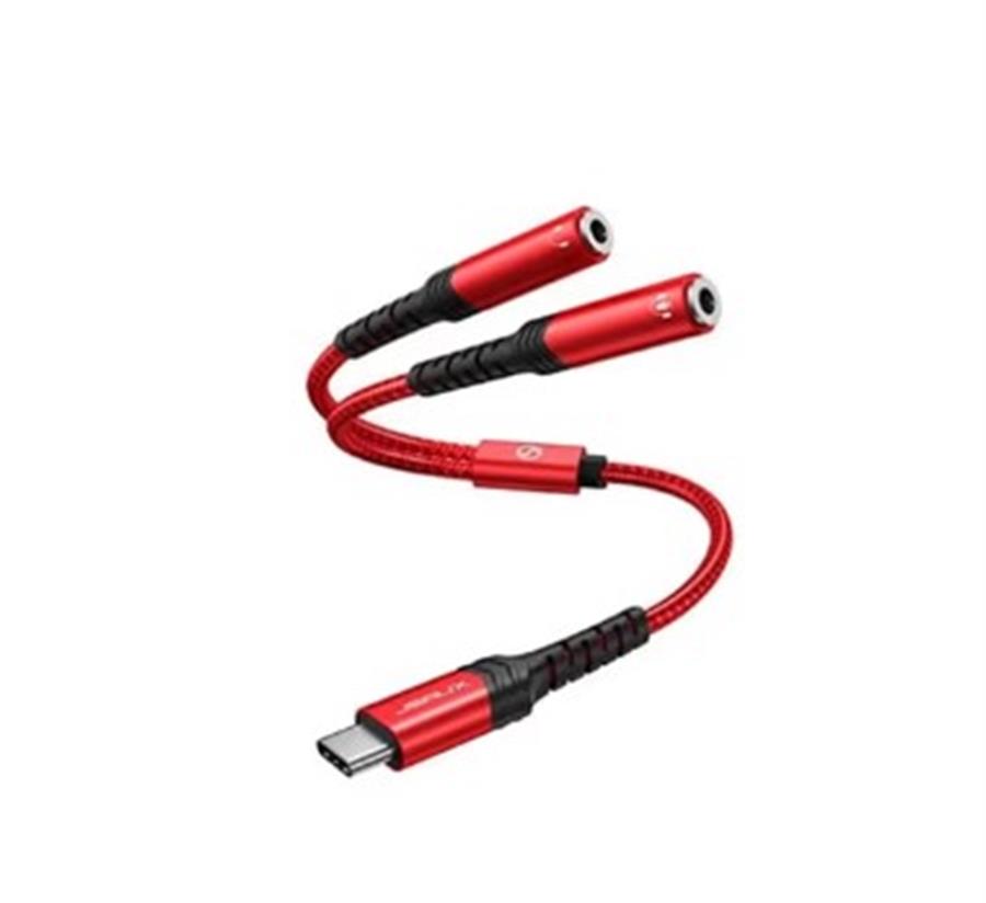 Adaptador UsbC a Auxiliar mic/audio Ky-218 Kin